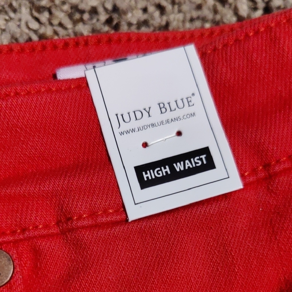 Red Woman's Shorts By Judy Blue - Picture 3 of 5
